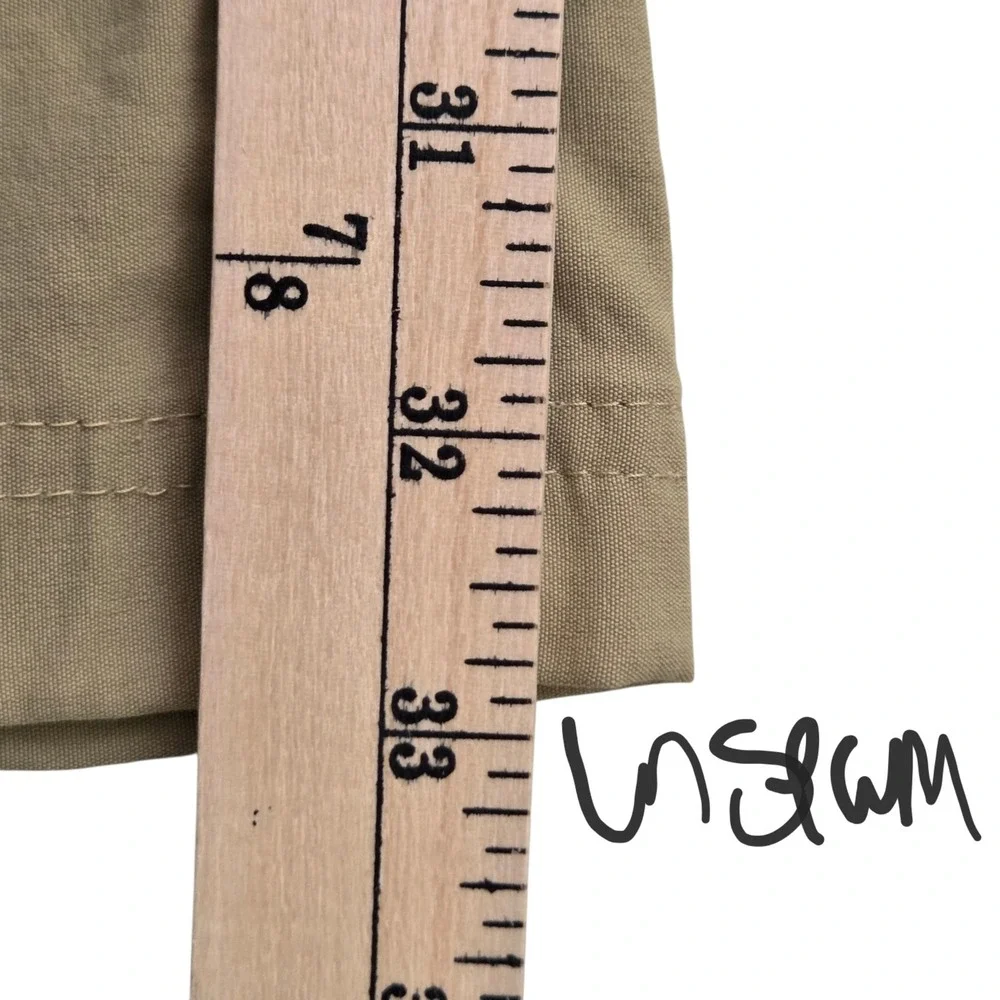 Eddie Bauer Mens Tan Nylon First Ascent Guide Pants 36x34 Cargo Hiking Outdoor